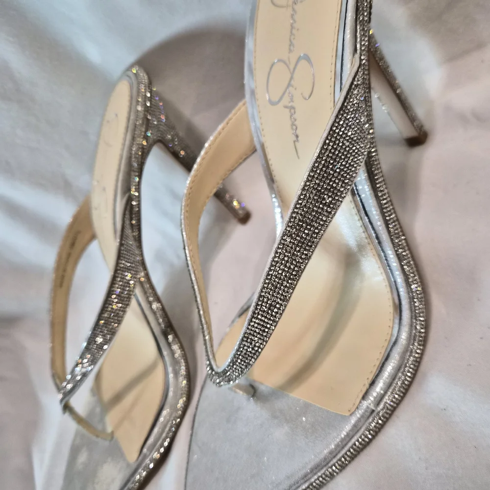 Elegant Silver Women's Heels